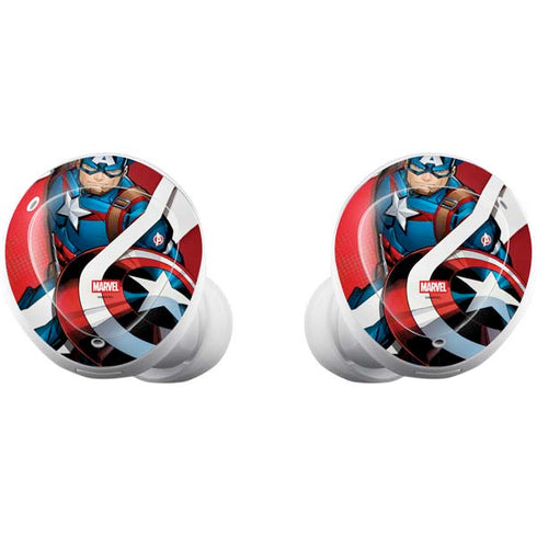 Marvel Captain America Action Pose Galaxy Buds Plus Skin